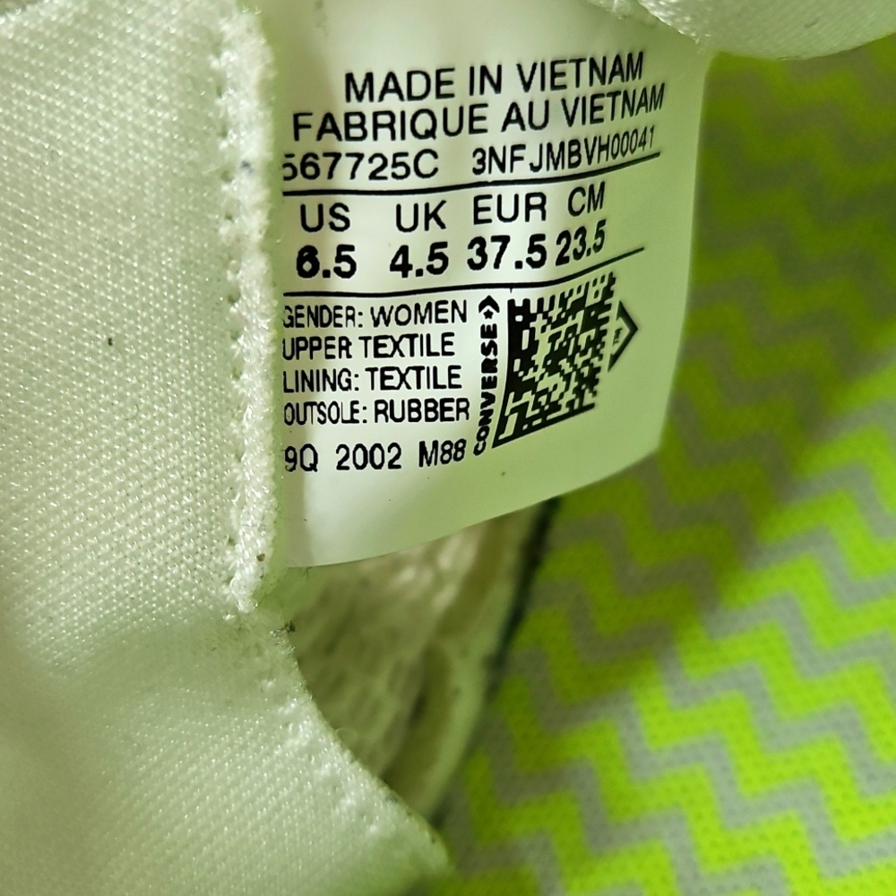 Converse Voltage Green & White Women's Sneakers Size 6.5 - Picture 6 of 6